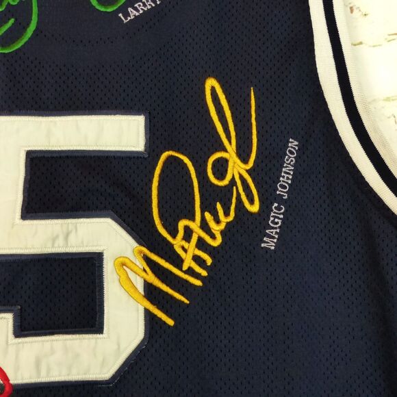 VTG NBA All Star Jersey 2XL Embroidered Autographs Jordan Kobe Lebron Magic Bird - Picture 13 of 16